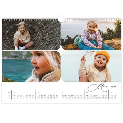 Fotokalender A3 — Schrift und Schnappschüsse [Marsch]