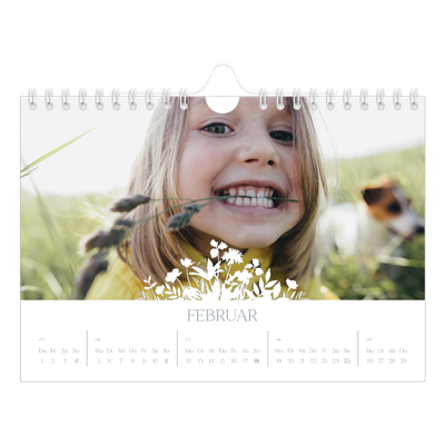 Fotokalender A5 — Blumenmotiv [Februar]
