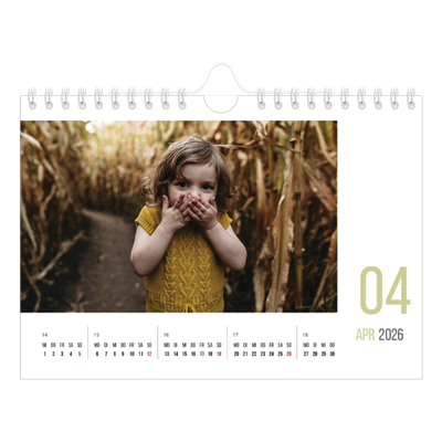 Fotokalender A5 — Monatszahlen [April]