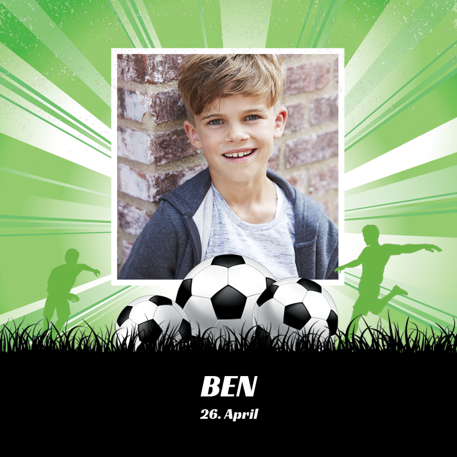 Einladungskarten — Fußballstar