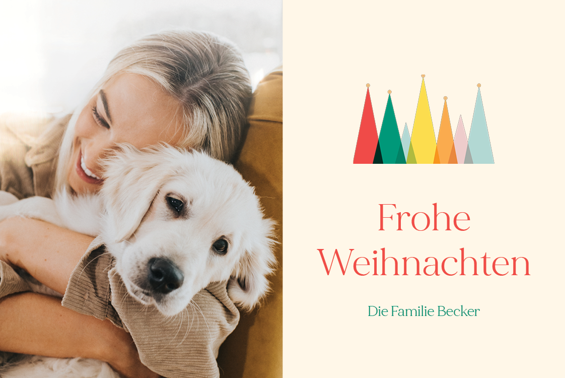 Fotokarten — Moderner Weihnachtsbaum