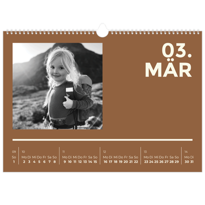 Fotokalender A3 — Modern und kräftig [Marsch]