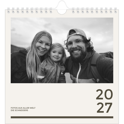 Jahreskalender Quadratisch — Modern und kräftig [deckblatt]