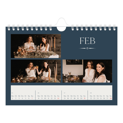 Fotokalender A5 — Schiefer und Serifen [Februar]