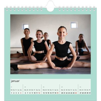 Jahreskalender Quadratisch — Neo Scandi [Januar]