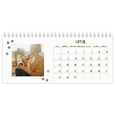 Tischkalender — Verspielter Welpe [April]