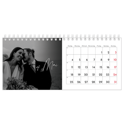 Tischkalender — Elegante Schrift [deckblatt]