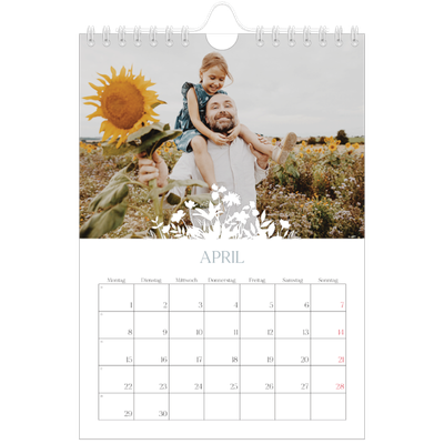 Fotokalender A5 — Blumenmotiv [April]