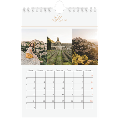 Fotokalender A5 — Goldschrift Banner [Marsch]