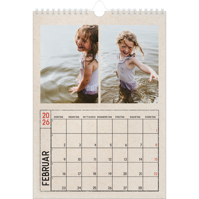 Fotokalender A4 (20 x 30 cm) — Stempeleffekt [Februar]