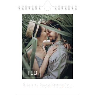 Fotokalender A5 — Datumsfeld-Overlay [Februar]
