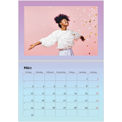 Fotokalender A4 doppelt (30 x 40 cm) — Playful Pastel [Marsch]