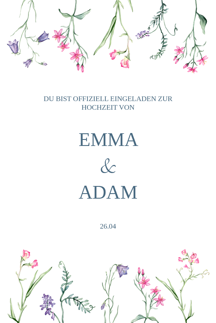 Einladungskarten — Wildblumen-Flüstern