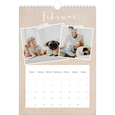 Fotokalender A4 (20 x 30 cm) — Scrapbook Kalender [Februar]
