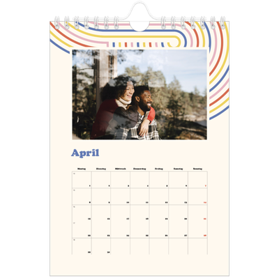 Fotokalender A5 — Retro-Streifen [April]