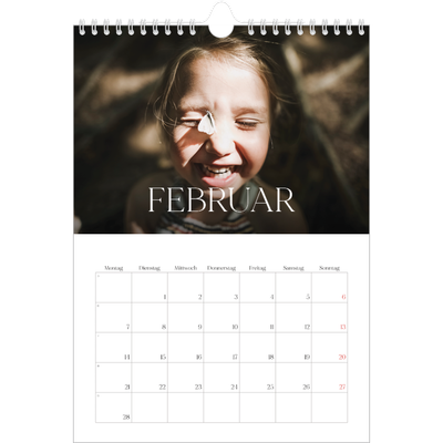 Fotokalender A4 (20 x 30 cm) — Zwölf große Monate [Februar]