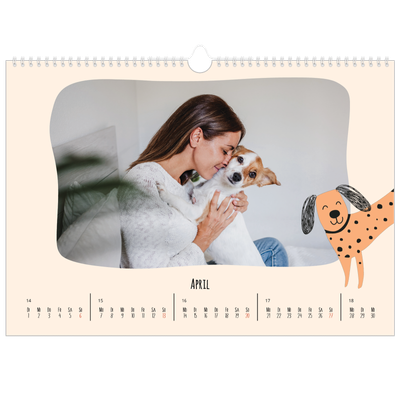 Fotokalender A3 — Hunde und Kritzeleien [April]