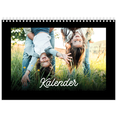 Fotokalender A4 doppelt (30 x 40 cm) — Schwarzes [deckblatt]