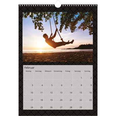 A3 Jahreskalender — Geometrisch [Februar]