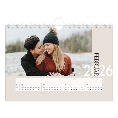 Fotokalender A5 — Überlappender Text [Februar]