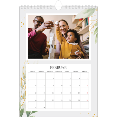 Fotokalender A4 (20 x 30 cm) — Floraler Akzent [Februar]