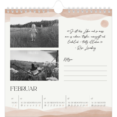 Jahreskalender Quadratisch — Positive Zitate [Februar]