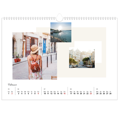 Fotokalender A3 — Sanfte Farbtöne [Februar]