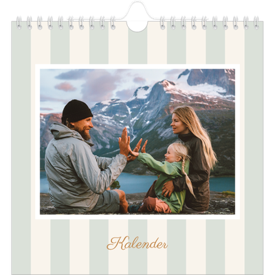 Jahreskalender Quadratisch — Schrift und Streifen [deckblatt]