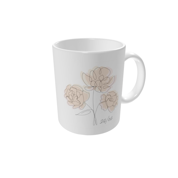 Tasse bedrucken — Zarte florale Linien