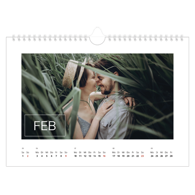 Fotokalender A4 — Datumsfeld-Overlay [Februar]