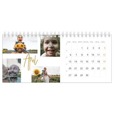 Tischkalender — Goldstift [April]
