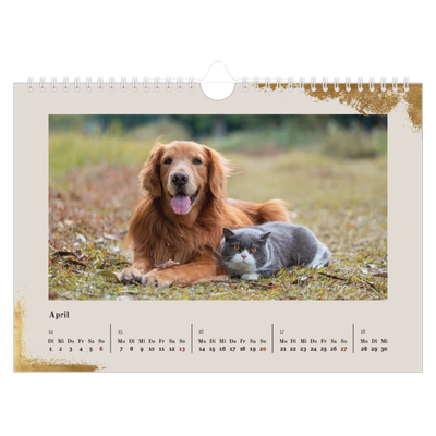 Fotokalender A4 — Classic Gold [April]