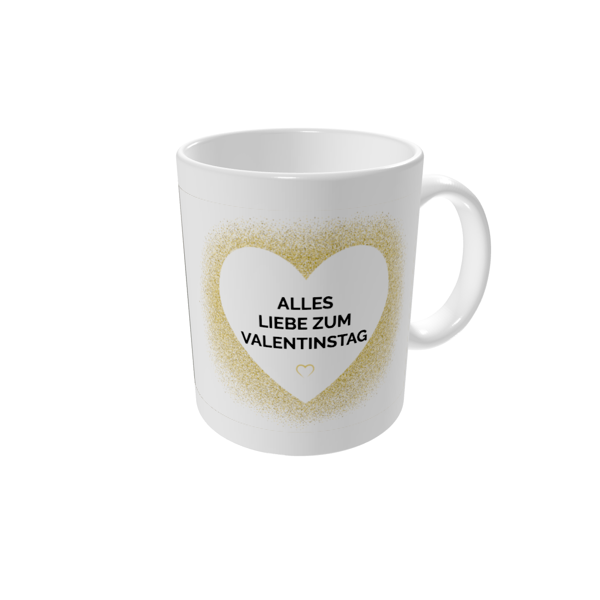 Tasse bedrucken — Glitzer-Herz