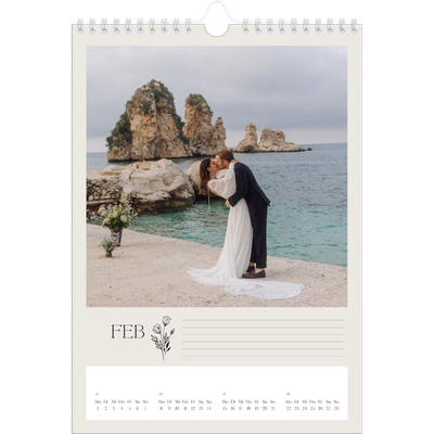 Fotokalender A4 (20 x 30 cm) — Blühende Initialen [Februar]