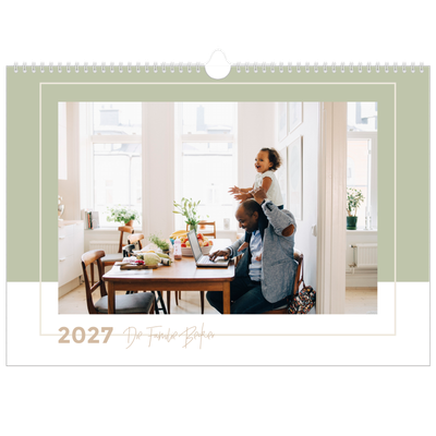 Family Planners A3 Landscape — Erdige Töne - 3-köpfige Familie [deckblatt]