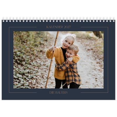 Fotokalender A4 doppelt (30 x 40 cm) — Preußisch Blau [deckblatt]
