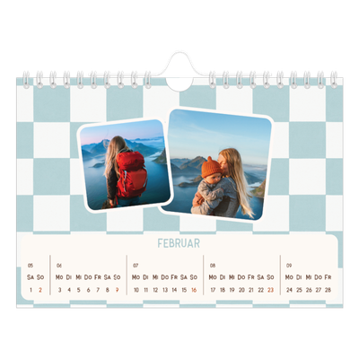 Fotokalender A5 — Retro-Muster [Februar]