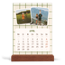 Tischkalender mit Holzfuß Hochformat  — Retro-Muster [April]