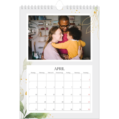 Fotokalender A4 (20 x 30 cm) — Floraler Akzent [April]