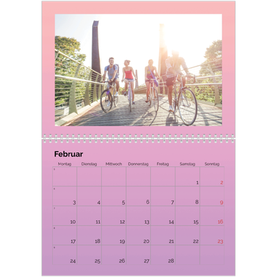 Fotokalender A4 doppelt (30 x 40 cm) — Playful Pastel [Februar]