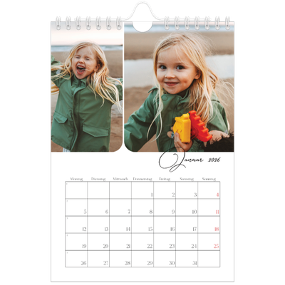 Fotokalender A5 — Schrift und Schnappschüsse [Januar]