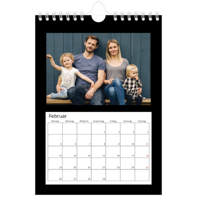 Fotokalender A5 — Black margin [Februar]