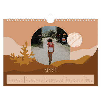 Fotokalender A4 — Berge in neutralen Farbtönen [April]