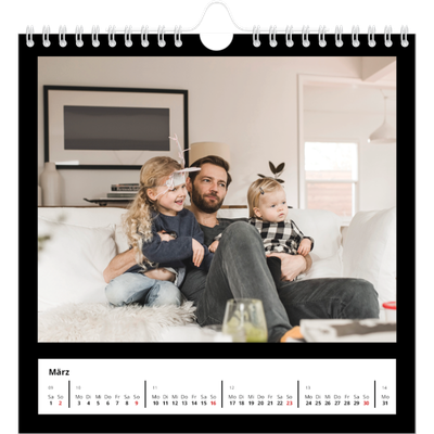 Jahreskalender Quadratisch — Black margin [Marsch]