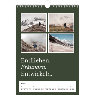 Fotokalender A4 (20 x 30 cm) — Redaktionelle Erde [Marsch]