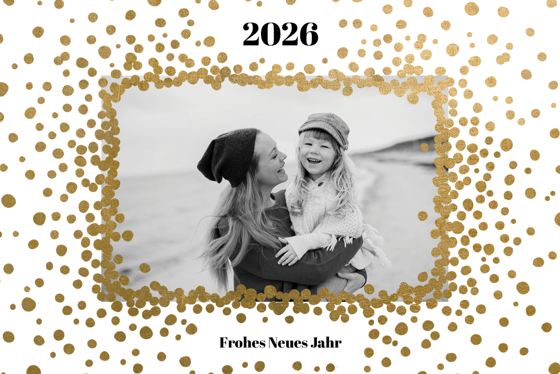 Fotokarten — Goldkonfetti