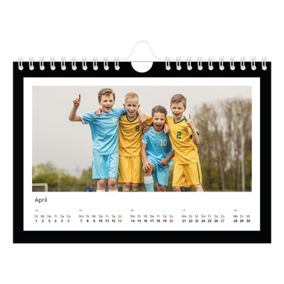 Fotokalender A5 — Schwarzer Rahmen [April]