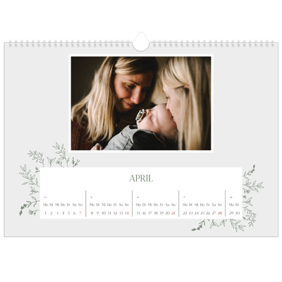 Fotokalender A3 — Zart geblümt [April]