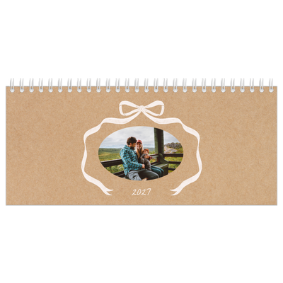 Tischkalender — Kraftpapier und Schleife [deckblatt]