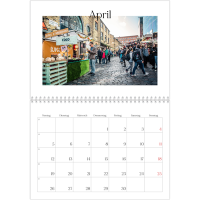 Fotokalender A4 doppelt (30 x 40 cm) — Mein Reisebericht [April]